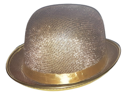 Sombrero  Bombin Color Dorado