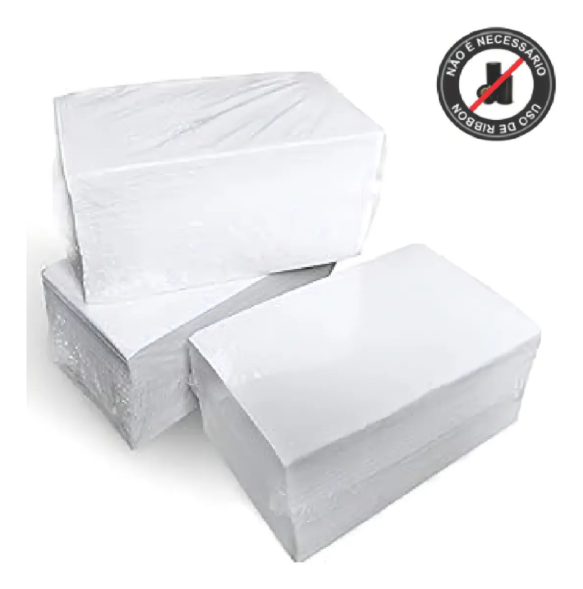 500 Resma Etiqueta Impressão Térmica 15x10cm Adesiva Branca Cor Branco Gigantes do Bazar