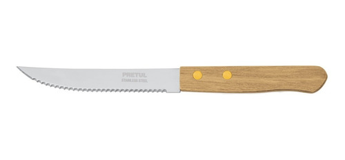 Cuchillo Para Asado Con Sierra 5' Mango Madera Pretul 23083