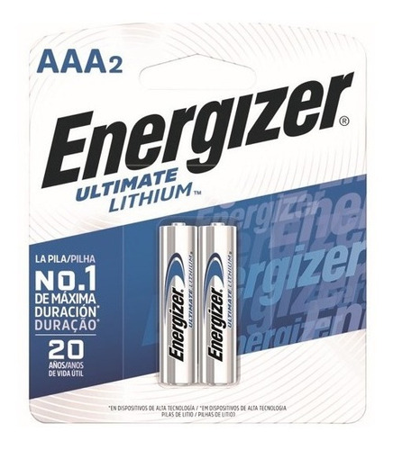 Pila De Litio Aaa Energizer Ultimate Blister X 2 Unidades