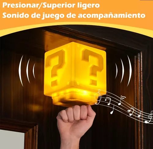 Lámpara De Mesa Mario Bros Cubo,led Luz De Noche De Niños