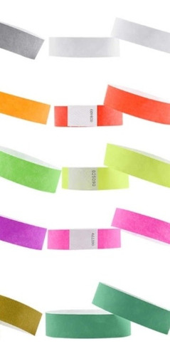 Pulseras De Papel Con Impresion Acceso Vip Fiesta X 200 U