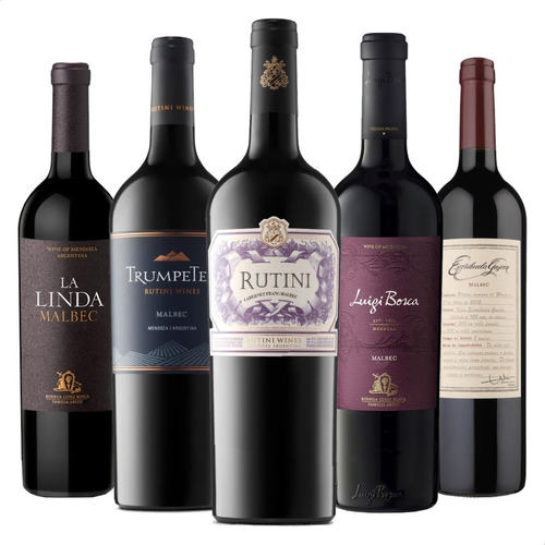 Vinos Premium X5 Rutini Trumpeter Luigi Bosca Escorihuela