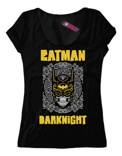 Remera Mujer Batman Darknight Calavera Skull T60 Dtg Premium