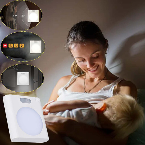 Luz Nocturna Z Con Sensor De Cuerpo Humano, Perilla De Luz C