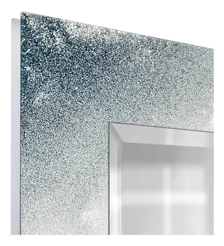 Espejo Rectangular Con Vidrio Artístico Temperado 48 X32