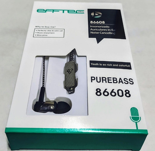 Auricular In Ear Efftec 86608 Economico En Almagro!