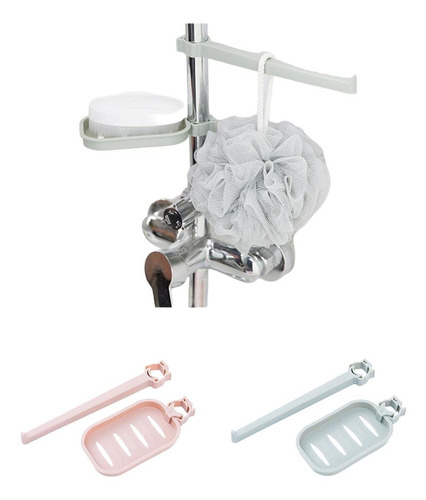 Imagen 4 de 8 de 2 Sets Jabonera Y Toallero Nute Fregadero Baño Organizador