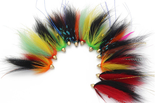 Cone Head Tubo Set Salmon Trucha Mosca Pack 12 pcs Fly