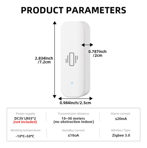 Sensor De Vibración Inteligente Tuya Zigbee Tuya Sensor Moni