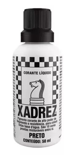 CORANTE LÍQQUIDO XADREZ 50ML - VÁRIAS CORES