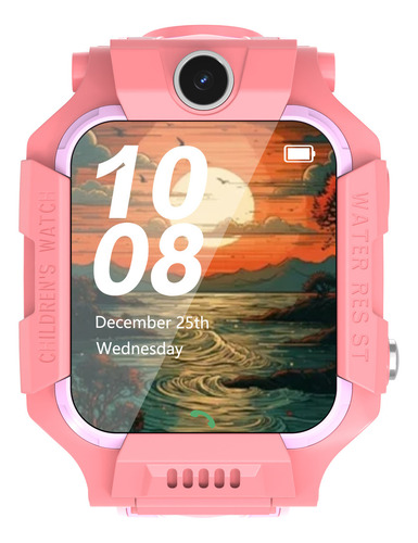Hancdon Z6f Reloj Inteligente Para Niñas Y Niños Geolocalización Llamadas Telefónicas Control Parental Resistente Al Agua Sos Emergencia Color Rosa