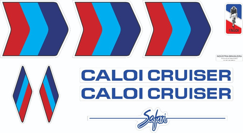 Adesivos Caloi Cruiser Safari Azul