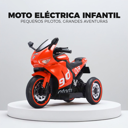 Moto Eléctrica Infantil 3 Ruedas Turbo 6v Gsx Rojo