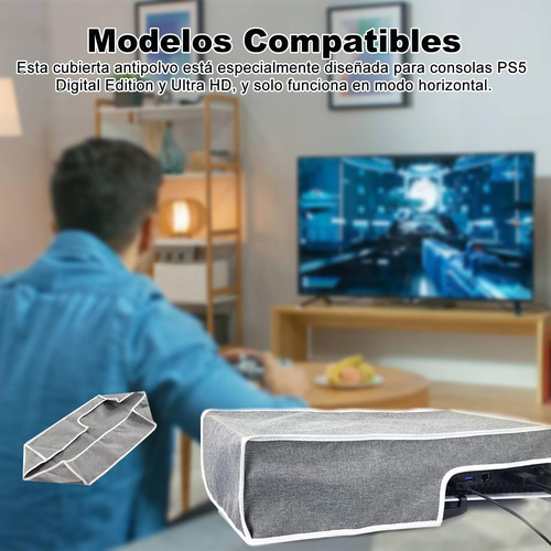 Cubre Polvo Impermeable Para Consola Ps5 Funda Horizontal