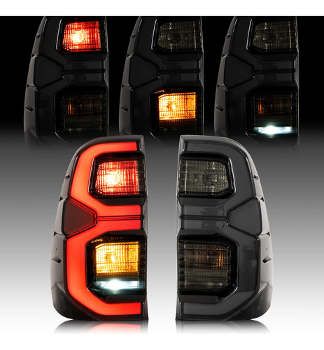 Luz Trasera Led Ahumada Para Toyota Vigo Hilux Chasis Doble