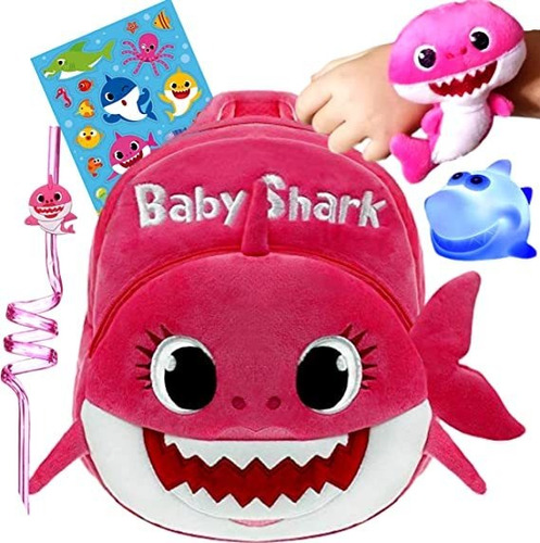 Q&m Novedades Baby Shark Backpack Gift Set Bundle (5 Pack),
