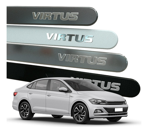 Friso Lateral Virtus 2023 2024 2025 Escrita Alto Cromada