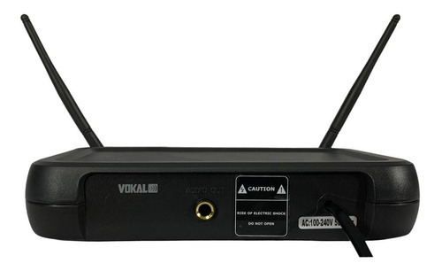Microfone Sem Fio Vokal Vws20 Duplo Vhf Cor Preto