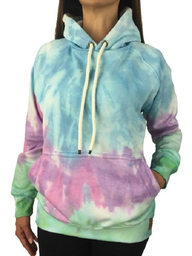 Buso Capota Buzo Canguro Saco Hoodie Tie Dye