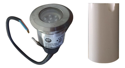 Imagem 6 de 8 de Spot Led Balizador Chão Piso 0,6w Embutir Azul