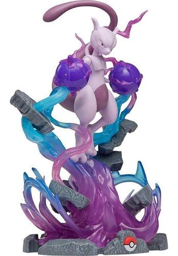 Pokémon - Figura Colecionável De Luxo - Mewtwo Com Luz 35 Cm