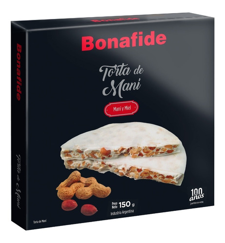 Torta De Maní Y Miel Bonafide X 150grs