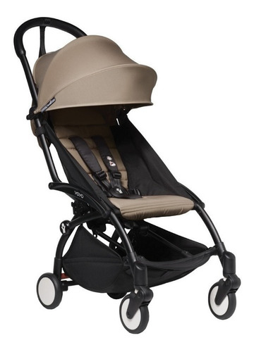 Carrinho de bebê de paseio Babyzen Yoyo² +6 bundle taupe com chassi de cor preto