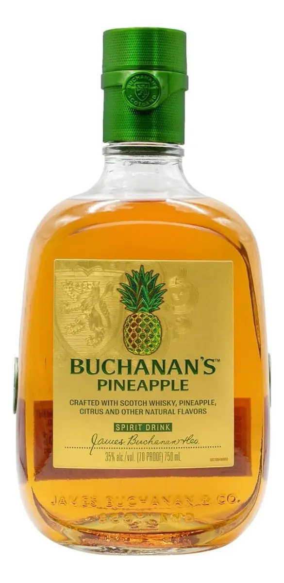 Buchanan's Piña, Blended Scotch Whisky, 750 ml, Sabor a Piña, Con Notas de Caramelo y Vainilla, Perfil Tropical y Suave
