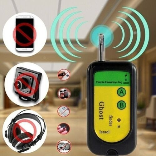 Detector Câmera Escondida Escuta Gps Frequência Espionagem Cor Preto