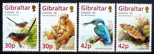 1999 Europa Cept Reservas Naturales- Gibraltar (sellos) Mint