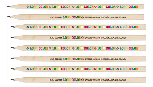 Lápices Negros Con Logo Personalizados X 50 Unidades