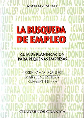 La Búsqueda De Empleo Guía De Planificación Para Pequeñas Em