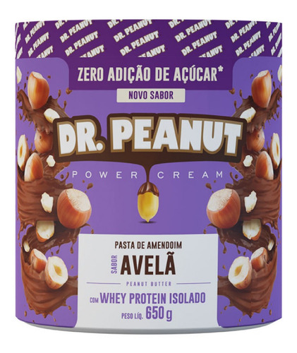 Pasta De Amendoim Com Whey Isolado Dr. Peanut 650g - Sabores