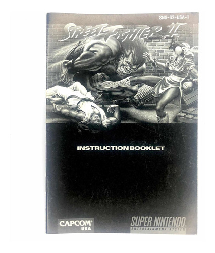 Street Fighter 2 - Manual Original De Super Nintendo