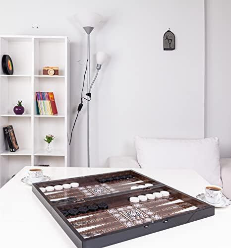 Juego De Mesa De Backgammon Turco - 19 Para Adultos Con Made