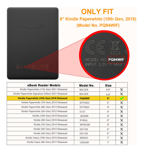 Capa Fintie Slimshell Para Kindle Paperwhite De 10ª Geração