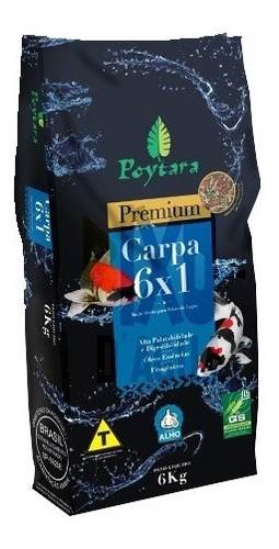 Ração Carpas Lago Sticks Poytara Mix Premium 6x1 - 6kg  Novo