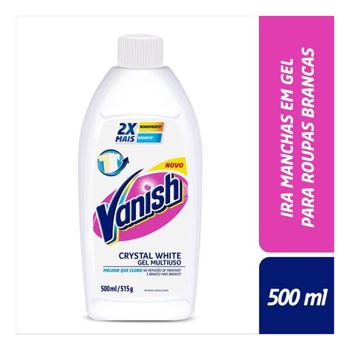 Kit Com 2 Tira Manchas Gel Vanish Crystal White 500ml Cada