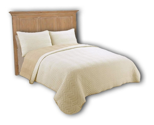Imagen 1 de 8 de Cubrecama Cover King Size Reversible Suave Con Fundas Pp