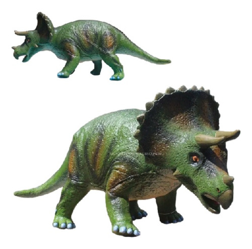 Triceratops Dinosaurio Grande Realista Jurassic -goma Suave 