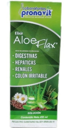 Elixir Aloe Flax Colon Irritable Gases Hígado Riñones