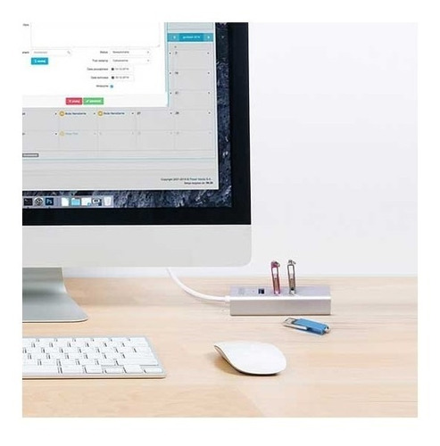 Hub 4 Puertos Usb 3.0 Con Adaptador Usb 3.1 Hasta 5 Gbps