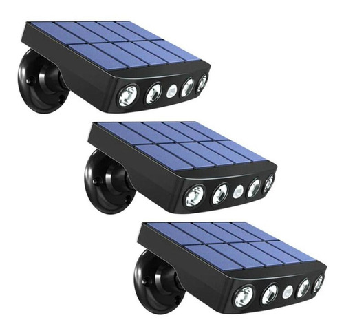 Led Solar Reflectores , Mxrsr-003, 3 Pzas, 400lm, Luz Blanca