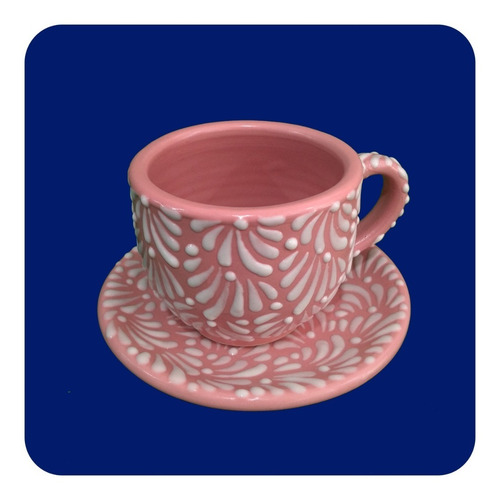 Imagen 9 de 9 de 1 Servicio De Vajilla De Talavera Poblana Rosa Coral Bco
