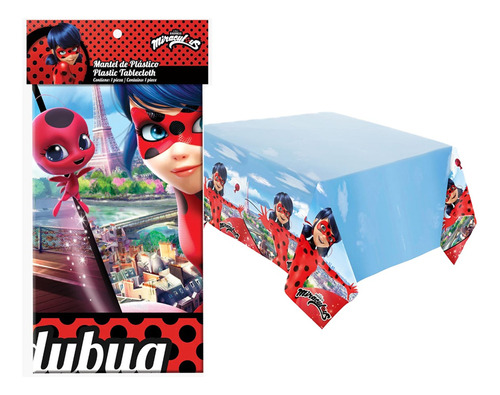 Mantel Rectangular Tablón Ladybug Miraculous - Lady77bug Geométrico