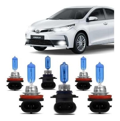 Kit Lampadas Novo Corolla 2018 2019 Gli Xei Super Brancas