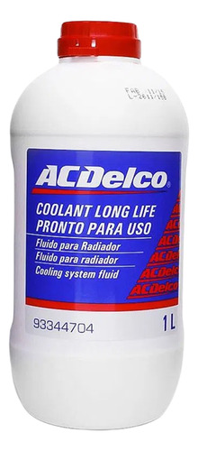 Aditivo Radiador Pronto Para Uso Acdelco Gm 1 Litro Laranja