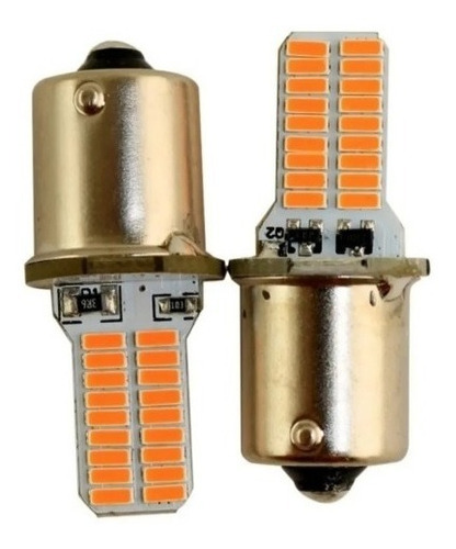 2 Lámparas Led 1 Polo 36 Smd Alto Brillo Ambar 12v 24v