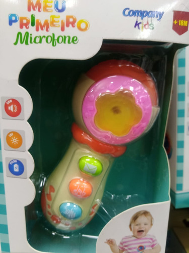 Microfone Para Bebê Infantil Brinquedo Musica Som Bebê 